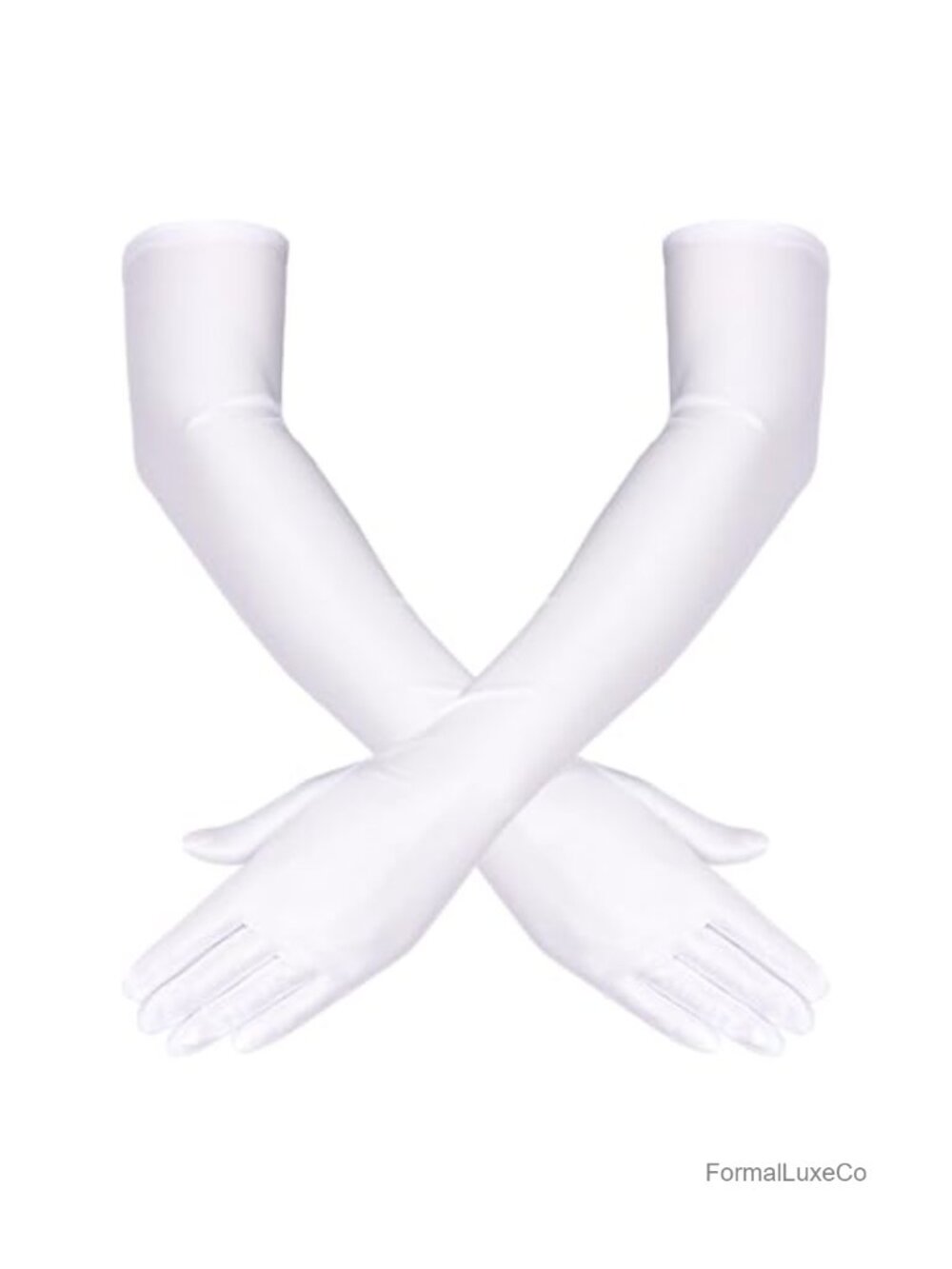 Stretchy Satin Opera Gloves for Women Long Elbow Length Party Costume